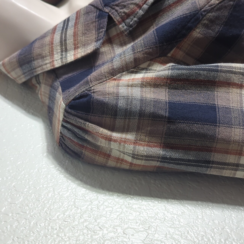 Vintage Millenium Brown Plaid Puff Shoulder Belted Blazer Jacket Medium - Picture 4 of 7